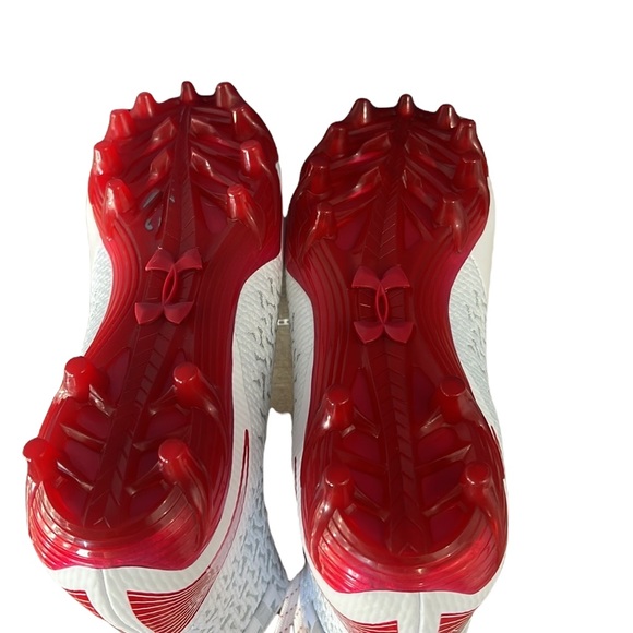 Under Armour Highlight MC Lacrosse Cleats White And Red  size 6 - Picture 7 of 11